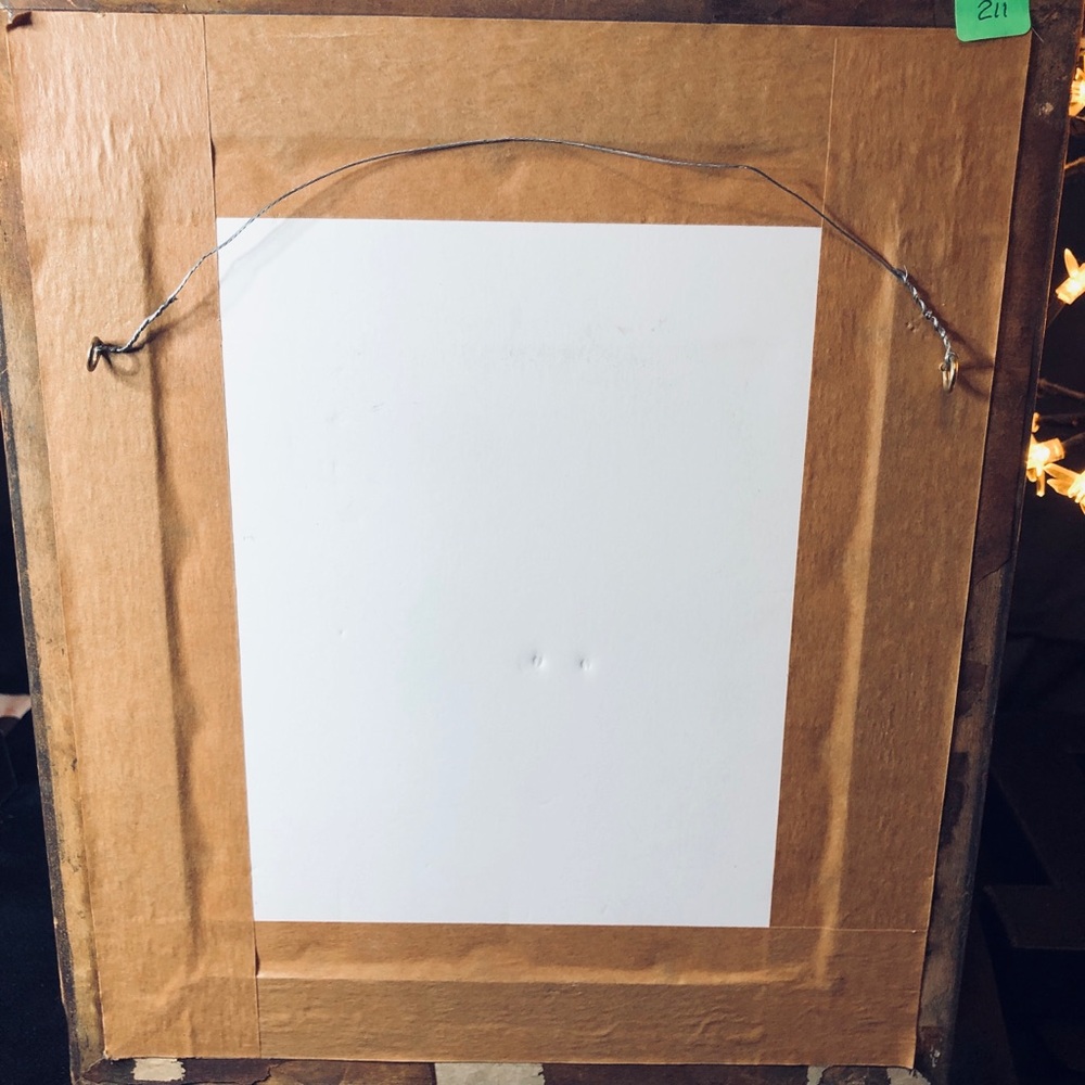 Framed Windmill Painting with Brown Vintage Frame - Picture 10 of 14
